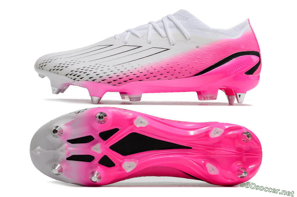 Men's Adidas X Speedportal.1 SG Football Boots - White/Pink/Black 1