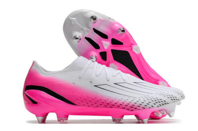 Men's Adidas X Speedportal.1 SG Football Boots - White/Pink/Black