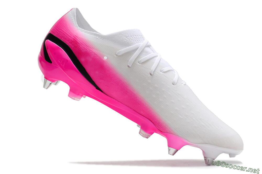 Men's Adidas X Speedportal.1 SG Football Boots - White/Pink/Black 4