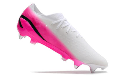 Men's Adidas X Speedportal.1 SG Football Boots - White/Pink/Black