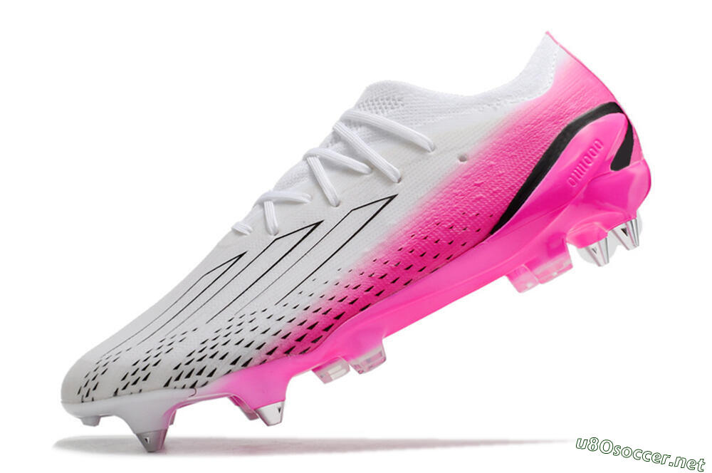 Men's Adidas X Speedportal.1 SG Football Boots - White/Pink/Black 5