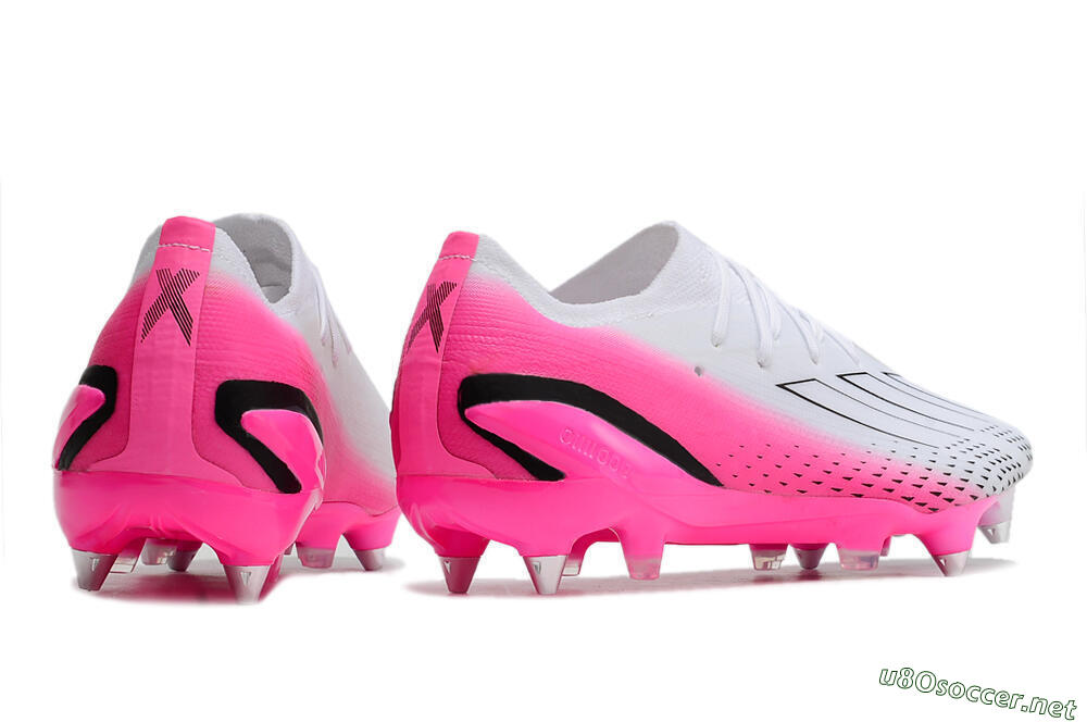 Men's Adidas X Speedportal.1 SG Football Boots - White/Pink/Black 6