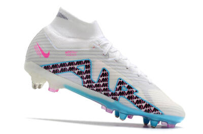 Men's Nike Air Zoom Mercurial Superfly 9 Elite SG Football Boots - White/Blue/Pink