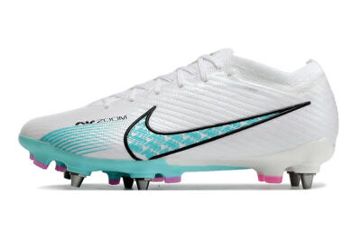 Men's Nike Air Zoom Mercurial Vapor 15 Elite SG Football Boots - White/Blue/Black