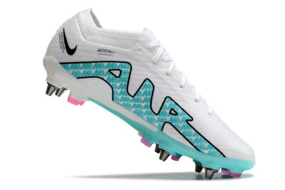 Men's Nike Air Zoom Mercurial Vapor 15 Elite SG Football Boots - White/Blue/Black