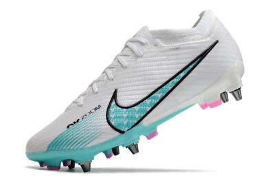 Men's Nike Air Zoom Mercurial Vapor 15 Elite SG Football Boots - White/Blue/Black