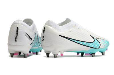 Men's Nike Air Zoom Mercurial Vapor 15 Elite SG Football Boots - White/Blue/Black