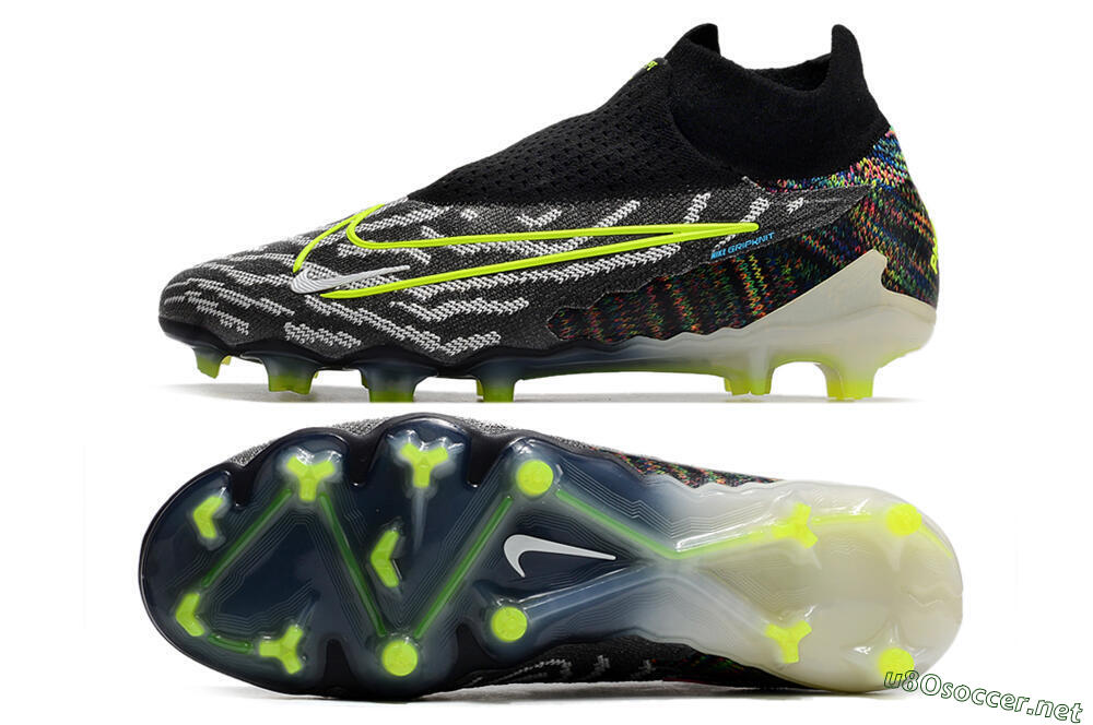 Men's Nike Phantom GX Elite DF FG Football Boots - Black/Rainbow 1