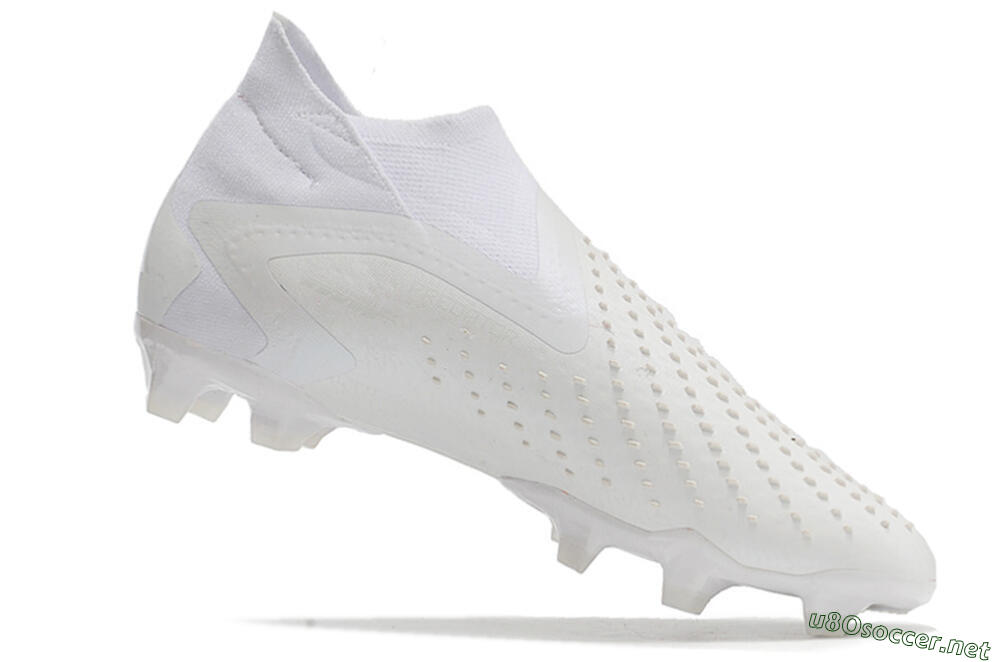 Men's Adidas Predator Accuracy+ FG Football Boots - White/White 4
