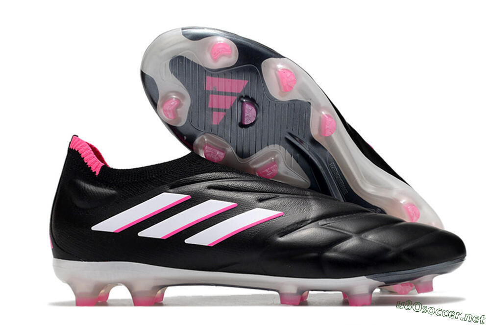 Men's Adidas Copa Pure+ FG Football Boots - Black/White/Pink 2