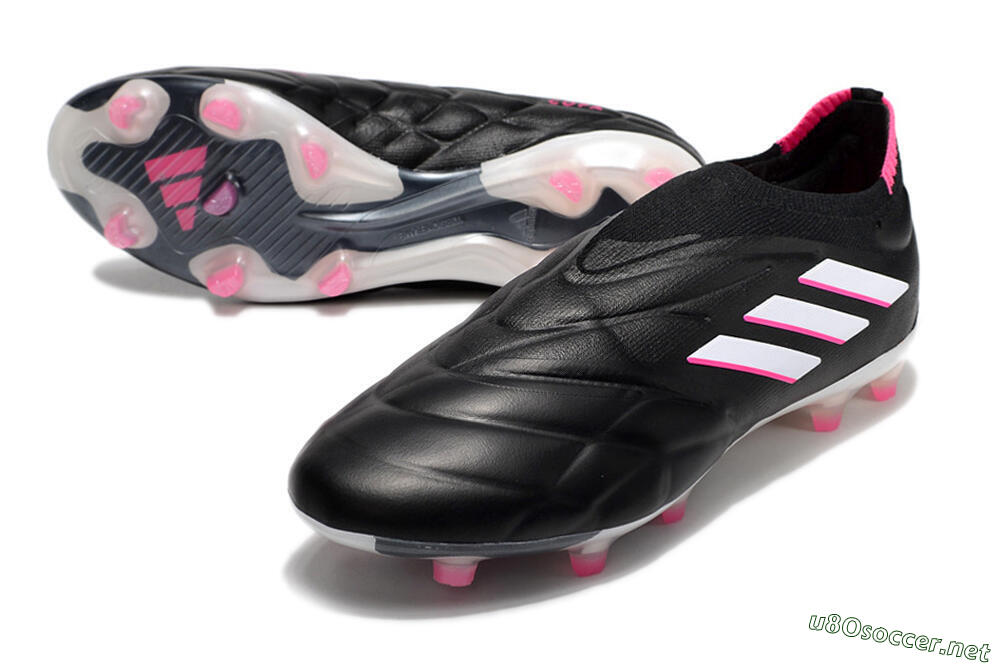 Men's Adidas Copa Pure+ FG Football Boots - Black/White/Pink 3