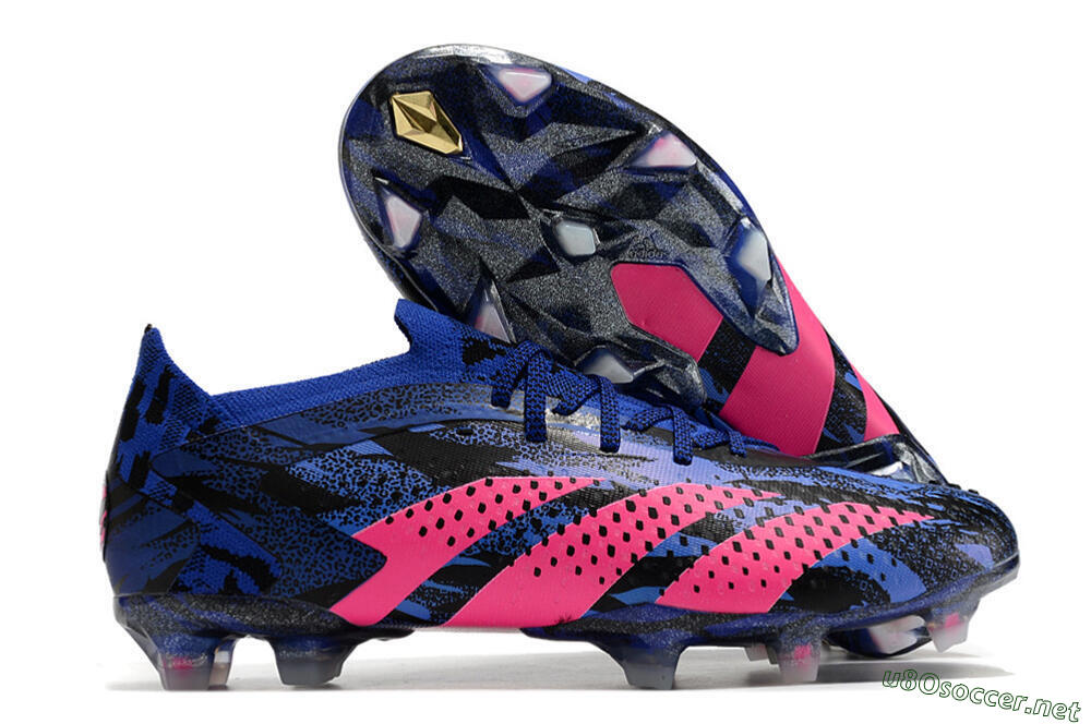 Men's Adidas Predator Accuracy.1 Paul Pogba FG Football Boots - Blue/Black/Pink 2