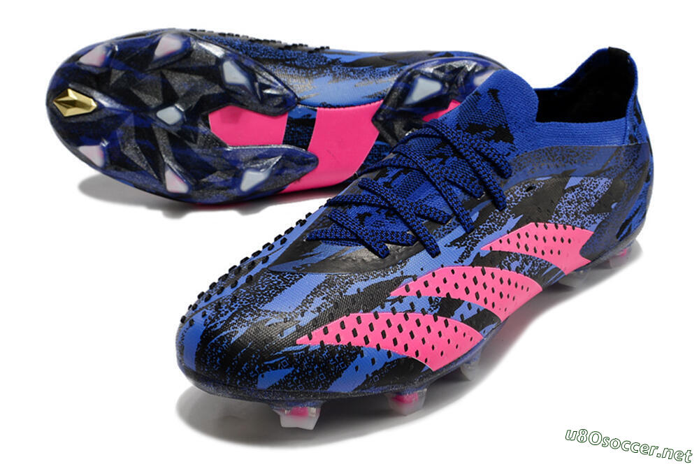 Men's Adidas Predator Accuracy.1 Paul Pogba FG Football Boots - Blue/Black/Pink 3