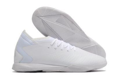 Men's Adidas Predator Accuracy.3 IC Football Shoes - White/White