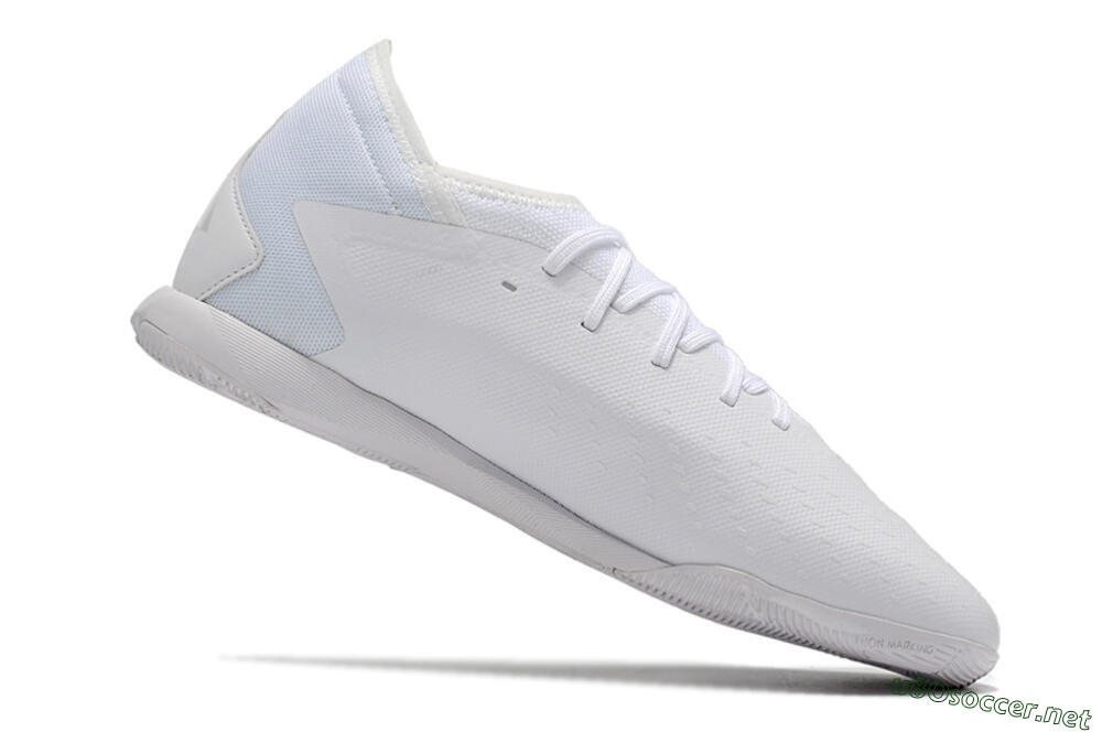 Men's Adidas Predator Accuracy.3 IC Football Shoes - White/White 4