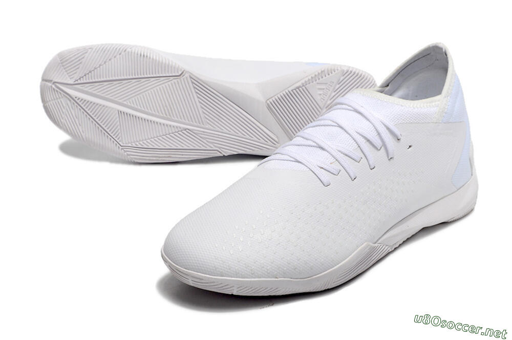Men's Adidas Predator Accuracy.3 IC Football Shoes - White/White 3