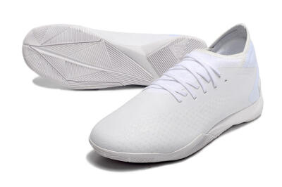 Men's Adidas Predator Accuracy.3 IC Football Shoes - White/White