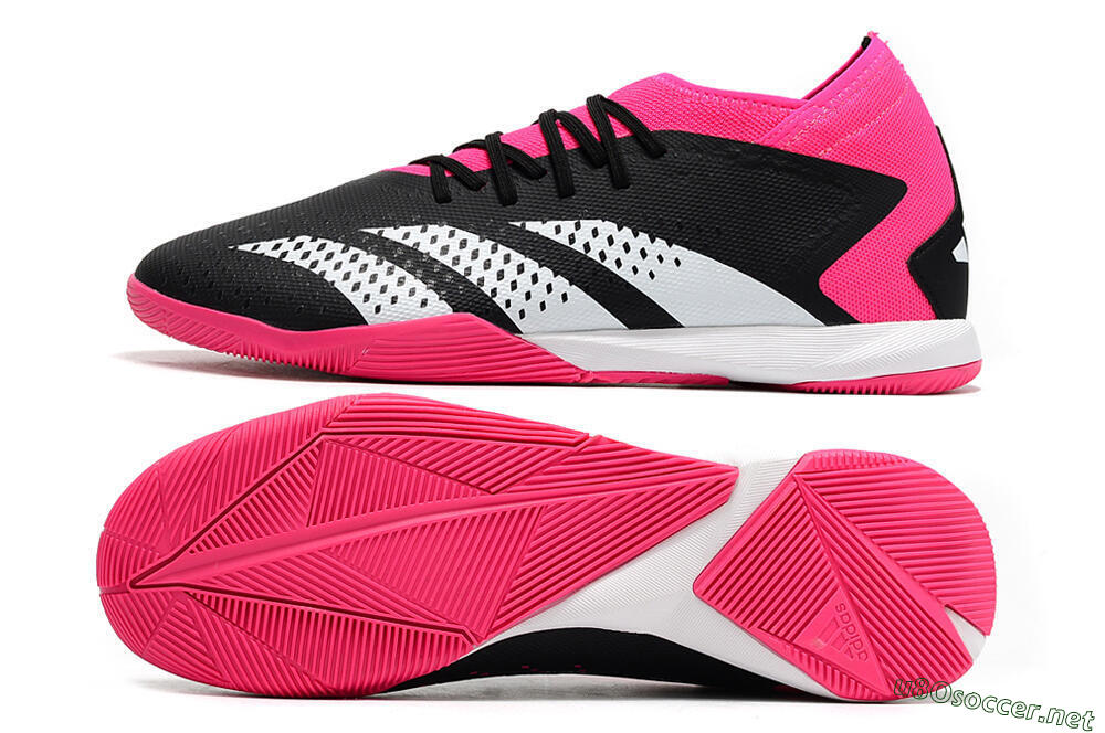 Men's Adidas Predator Accuracy.3 IC Football Shoes - Black/Pink/White 1
