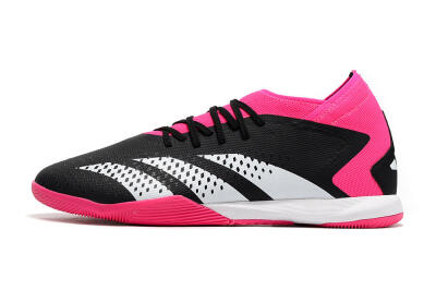 Men's Adidas Predator Accuracy.3 IC Football Shoes - Black/Pink/White