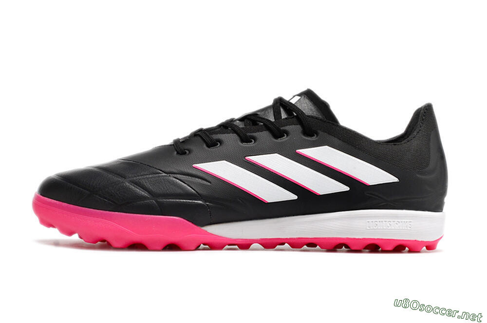Men's Adidas Copa Pure.3 TF Football Shoes - Black/Pink/White 0