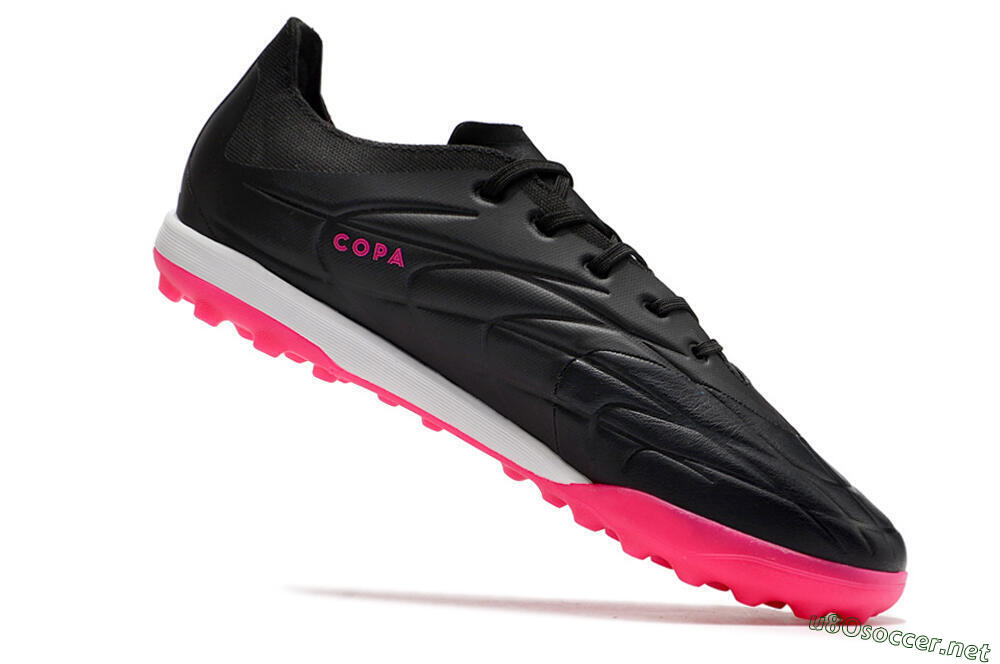 Men's Adidas Copa Pure.3 TF Football Shoes - Black/Pink/White 4