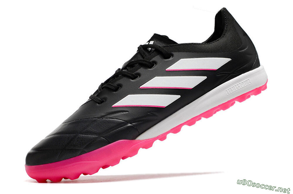 Men's Adidas Copa Pure.3 TF Football Shoes - Black/Pink/White 5
