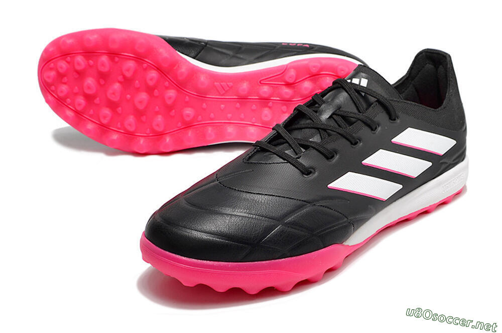 Men's Adidas Copa Pure.3 TF Football Shoes - Black/Pink/White 3