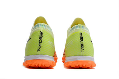 Unisex Nike Air Zoom Mercurial Vapor 15 Elite TF Football Shoes - Green/Black/Orange