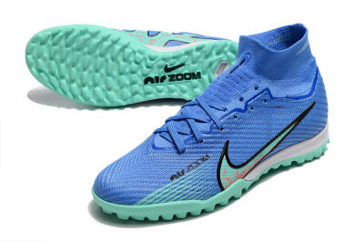 Men's Nike Air Zoom Mercurial Superfly 9 Elite TF Football Shoes - Blue/Green/Black