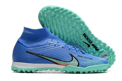 Men's Nike Air Zoom Mercurial Superfly 9 Elite TF Football Shoes - Blue/Green/Black