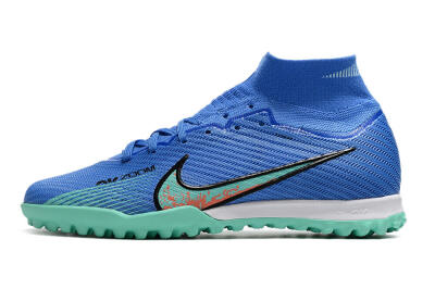 Men's Nike Air Zoom Mercurial Superfly 9 Elite TF Football Shoes - Blue/Green/Black