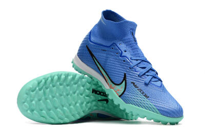 Men's Nike Air Zoom Mercurial Superfly 9 Elite TF Football Shoes - Blue/Green/Black