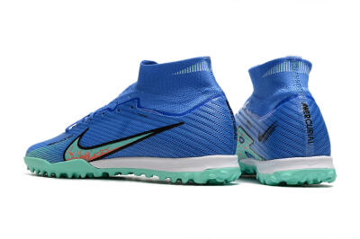 Men's Nike Air Zoom Mercurial Superfly 9 Elite TF Football Shoes - Blue/Green/Black