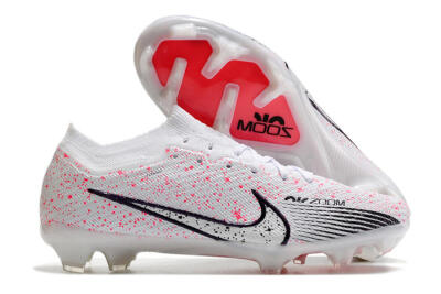 Men's Nike Air Zoom Mercurial Vapor 15 Elite FG Football Boots - White/Pink/Black