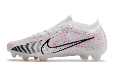 Men's Nike Air Zoom Mercurial Vapor 15 Elite FG Football Boots - White/Pink/Black