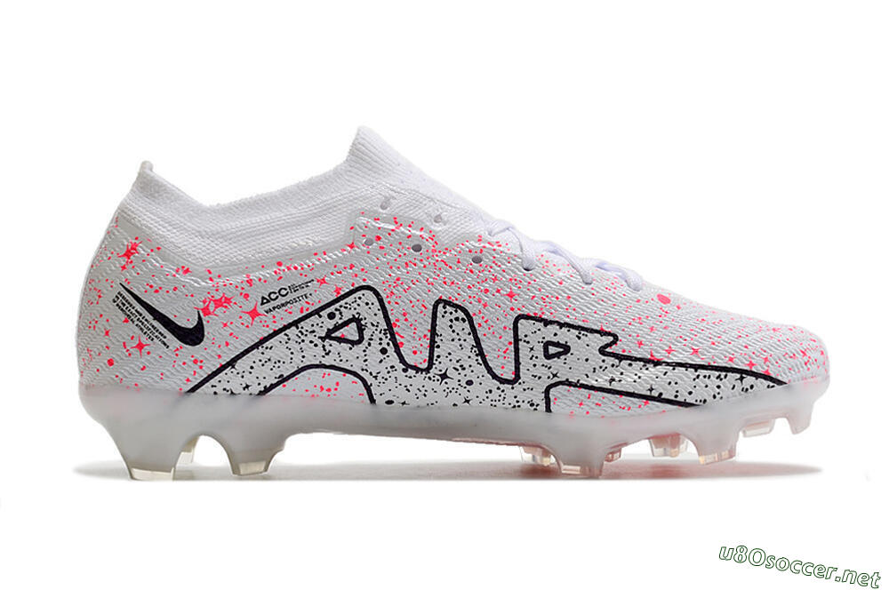 Men's Nike Air Zoom Mercurial Vapor 15 Elite FG Football Boots - White/Pink/Black 4
