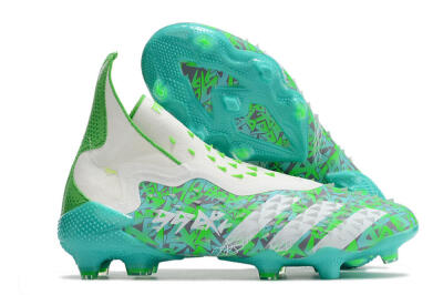 Unisex Adidas Predator Freak+ FG Football Boots - White/Green