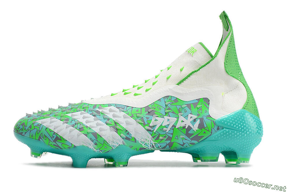 Unisex Adidas Predator Freak+ FG Football Boots - White/Green 0