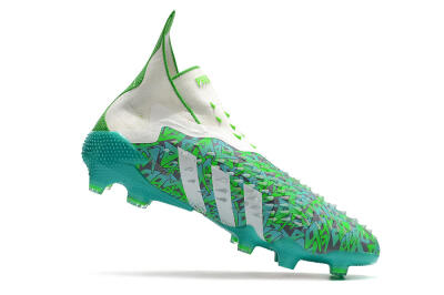 Unisex Adidas Predator Freak+ FG Football Boots - White/Green