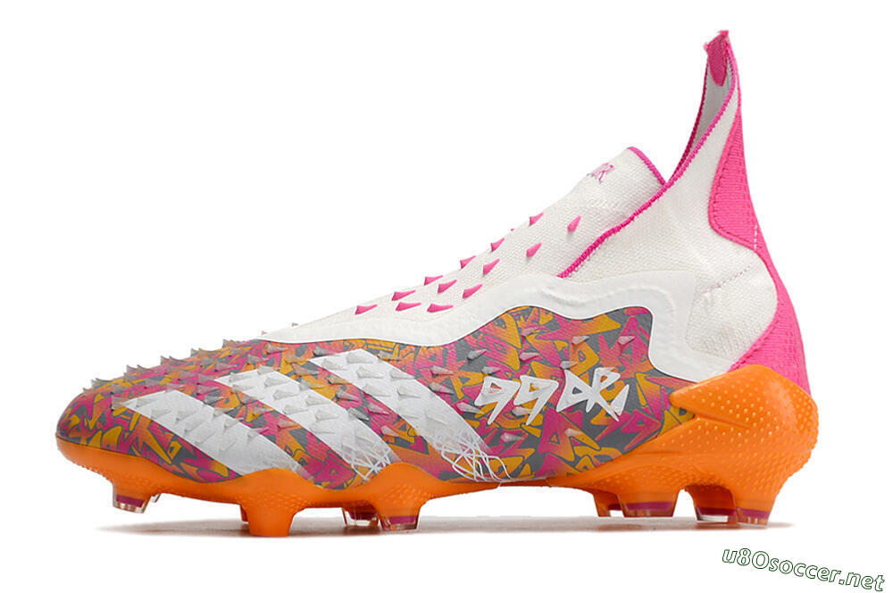 Unisex Adidas Predator Freak+ FG Football Boots - White/Orange 0