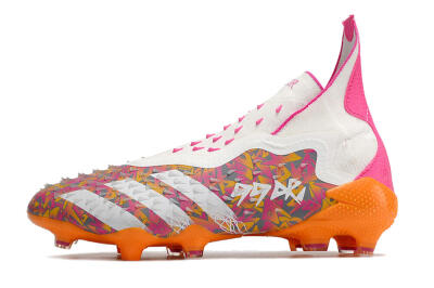 Unisex Adidas Predator Freak+ FG Football Boots - White/Orange
