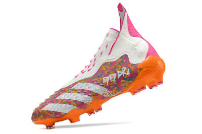 Unisex Adidas Predator Freak+ FG Football Boots - White/Orange