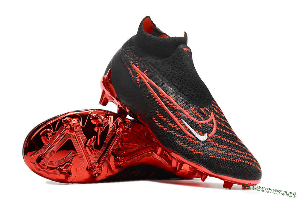 Men's Nike Phantom GX Elite DF FG Football Boots - Black/Red 3