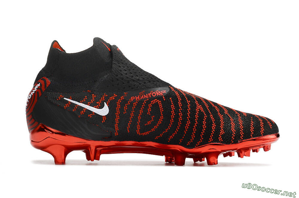 Men's Nike Phantom GX Elite DF FG Football Boots - Black/Red 4