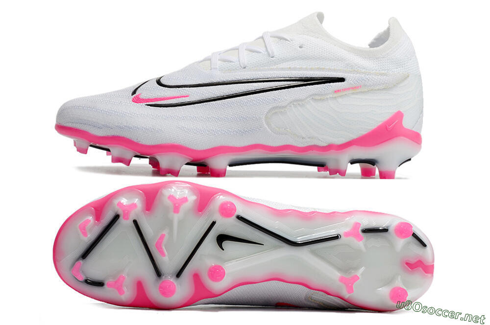 Men's Nike Phantom GX Elite FG Football Boots - White/Pink/Black 1