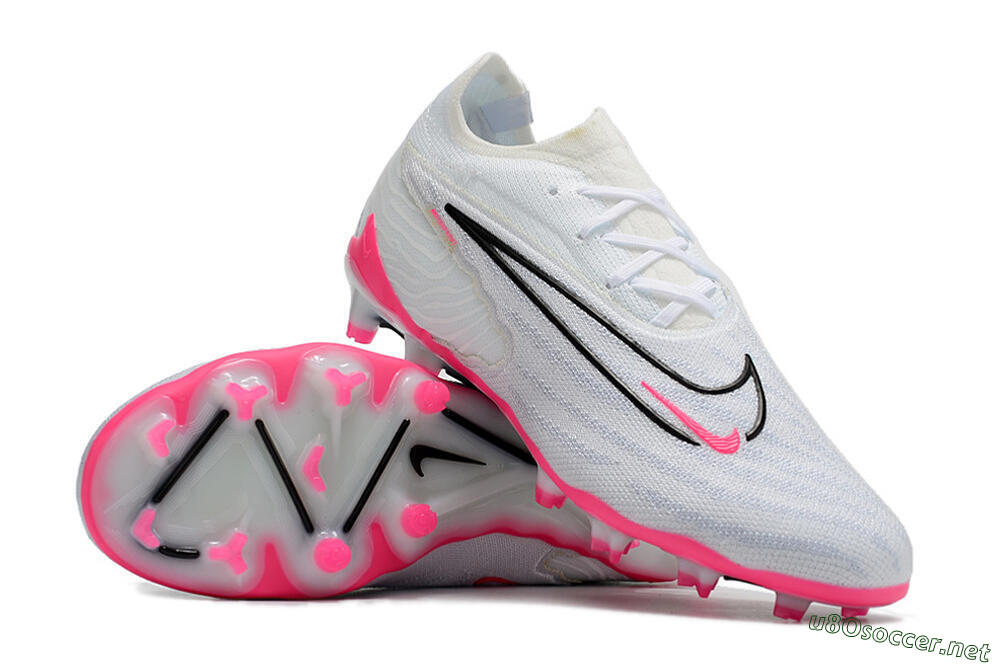 Men's Nike Phantom GX Elite FG Football Boots - White/Pink/Black 3