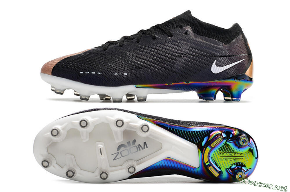Men's Nike Air Zoom Mercurial Vapor 15 Elite AG Football Boots - Black/White/Brown 1
