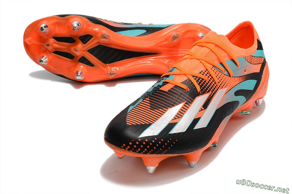 Men's Adidas X Speedportal.1 SG Football Boots - Orange/Black 3