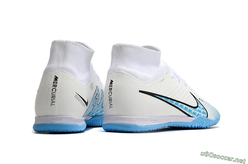 Unisex Nike Air Zoom Mercurial Superfly 9 Elite IC Football Shoes - White/Blue/Black 6