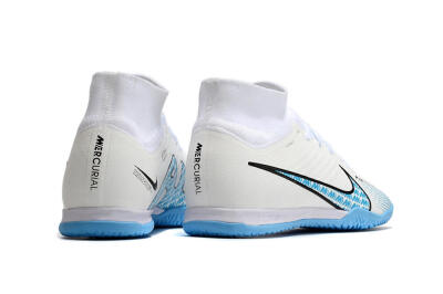Unisex Nike Air Zoom Mercurial Superfly 9 Elite IC Football Shoes - White/Blue/Black